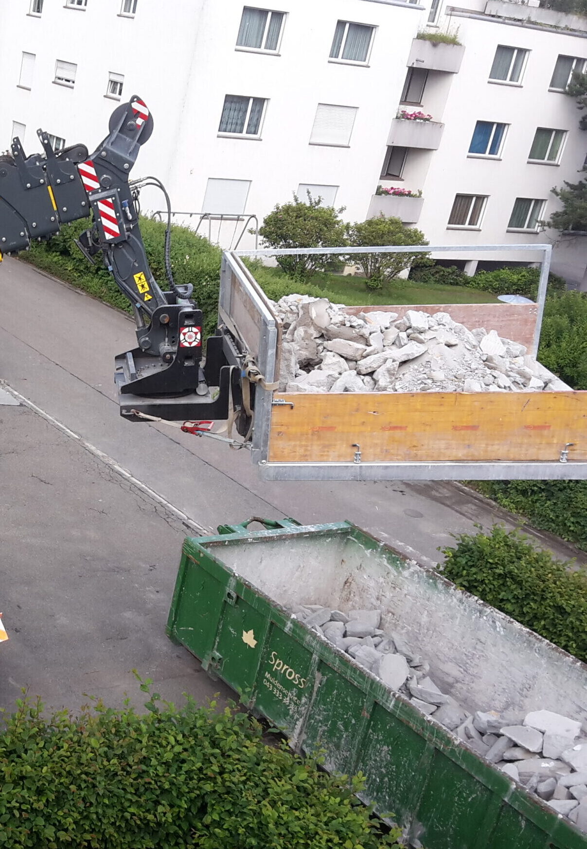 Allenspach Kran Materialtransport